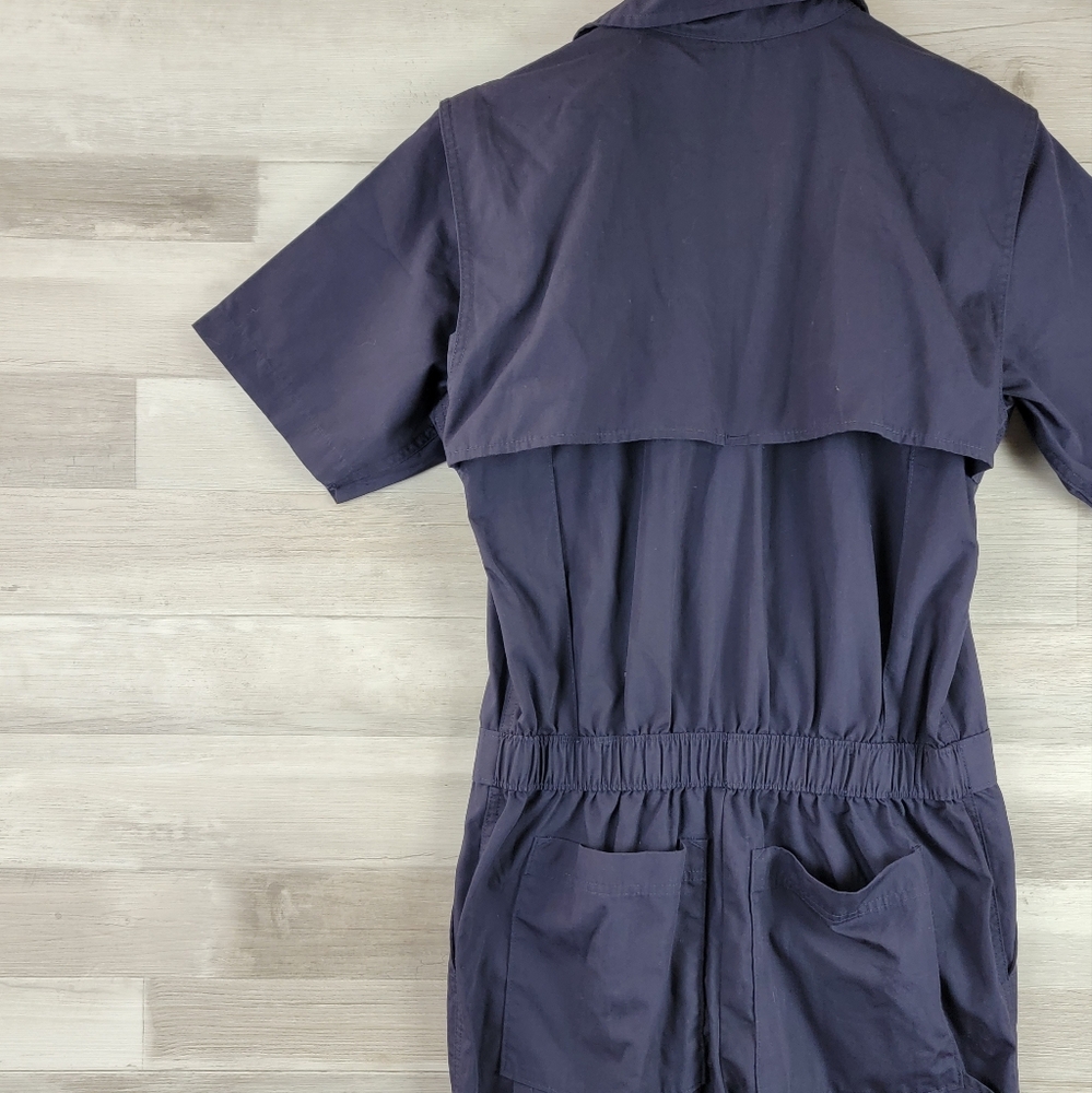 Lands End Navy Short Sleeve Unlined Cover Alls Women's Size XXS - Picture 11 of 16